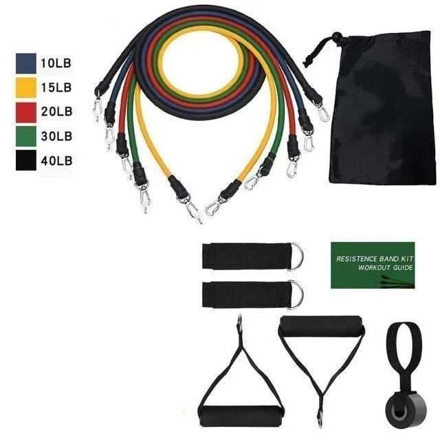 11pcs Fitness Resistance Band Set