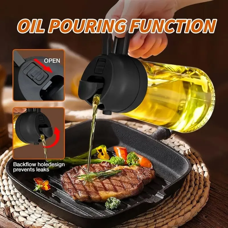 2-in-1 Portable Oil Sprayer and Dispenser
