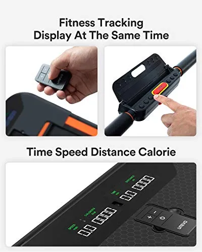 2 in 1 Under Desk Treadmill, 2.5HP Folding Electric Treadmill Walking Jogging Machine