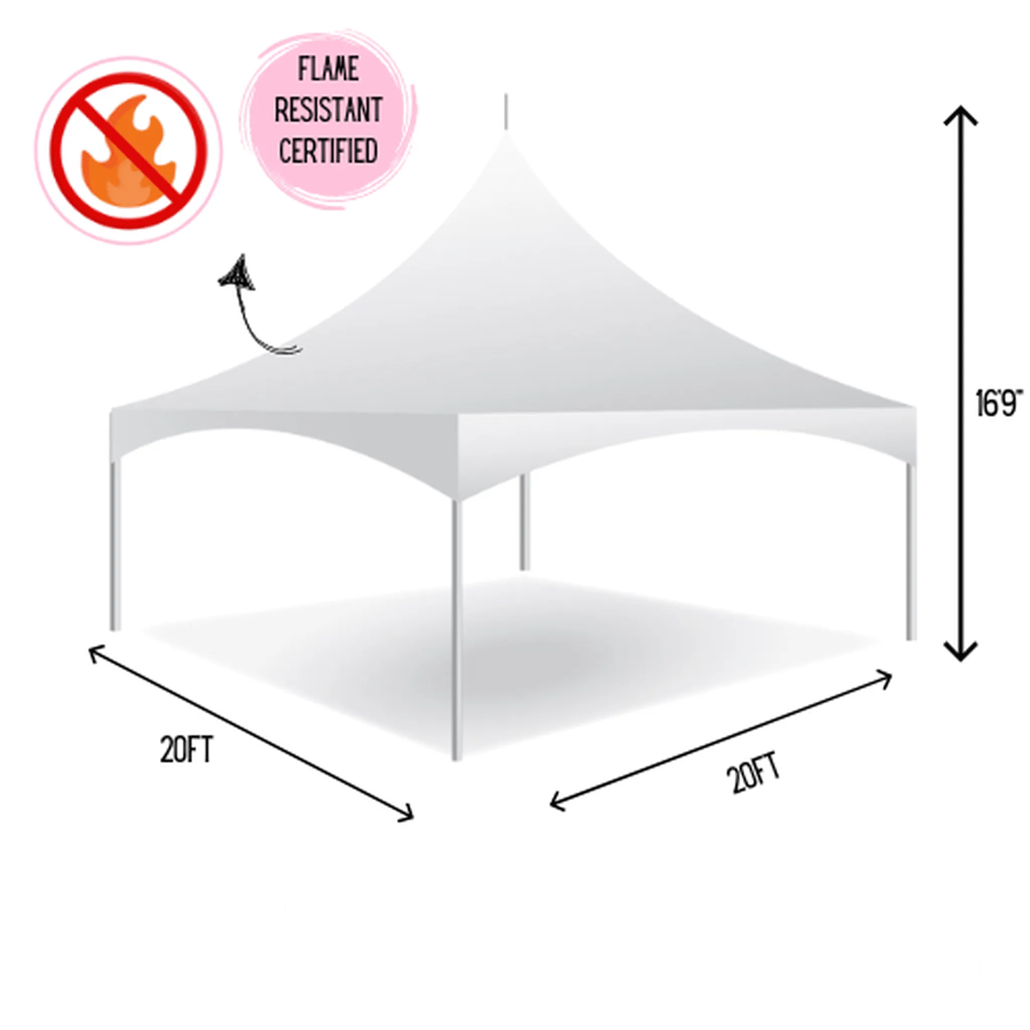 20'x20' Pinnacle Frame Tent