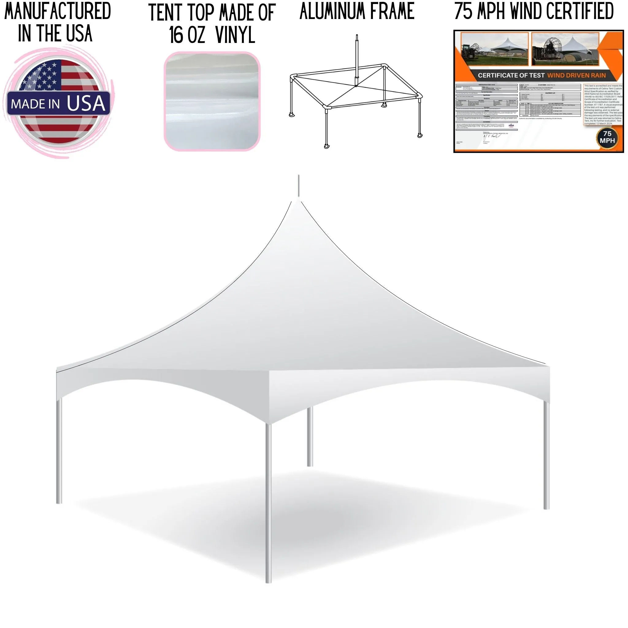 20'x20' Pinnacle Frame Tent