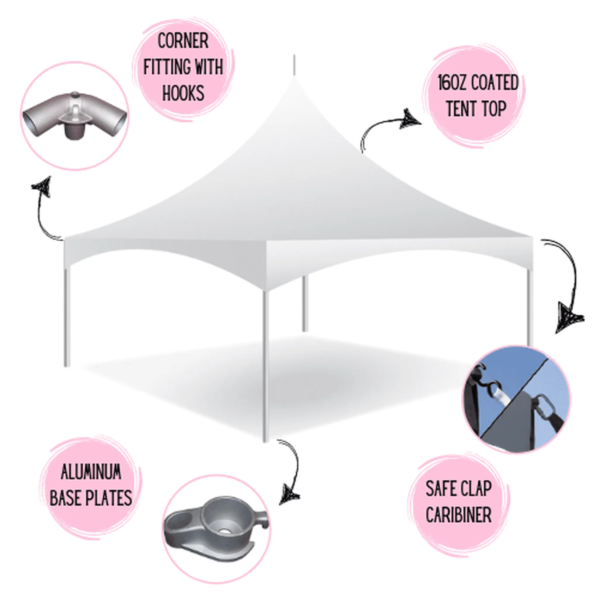 20'x20' Pinnacle Frame Tent