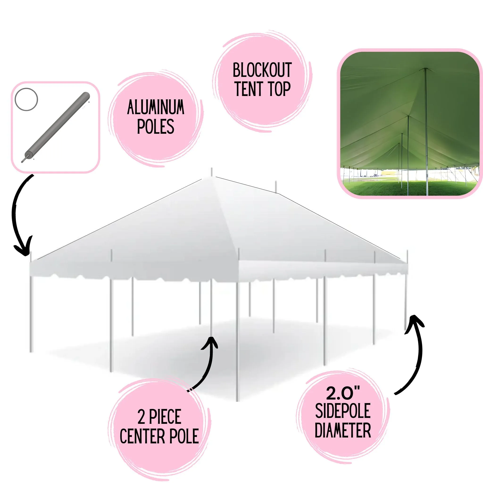 20x30 Classic Series Pole Tent