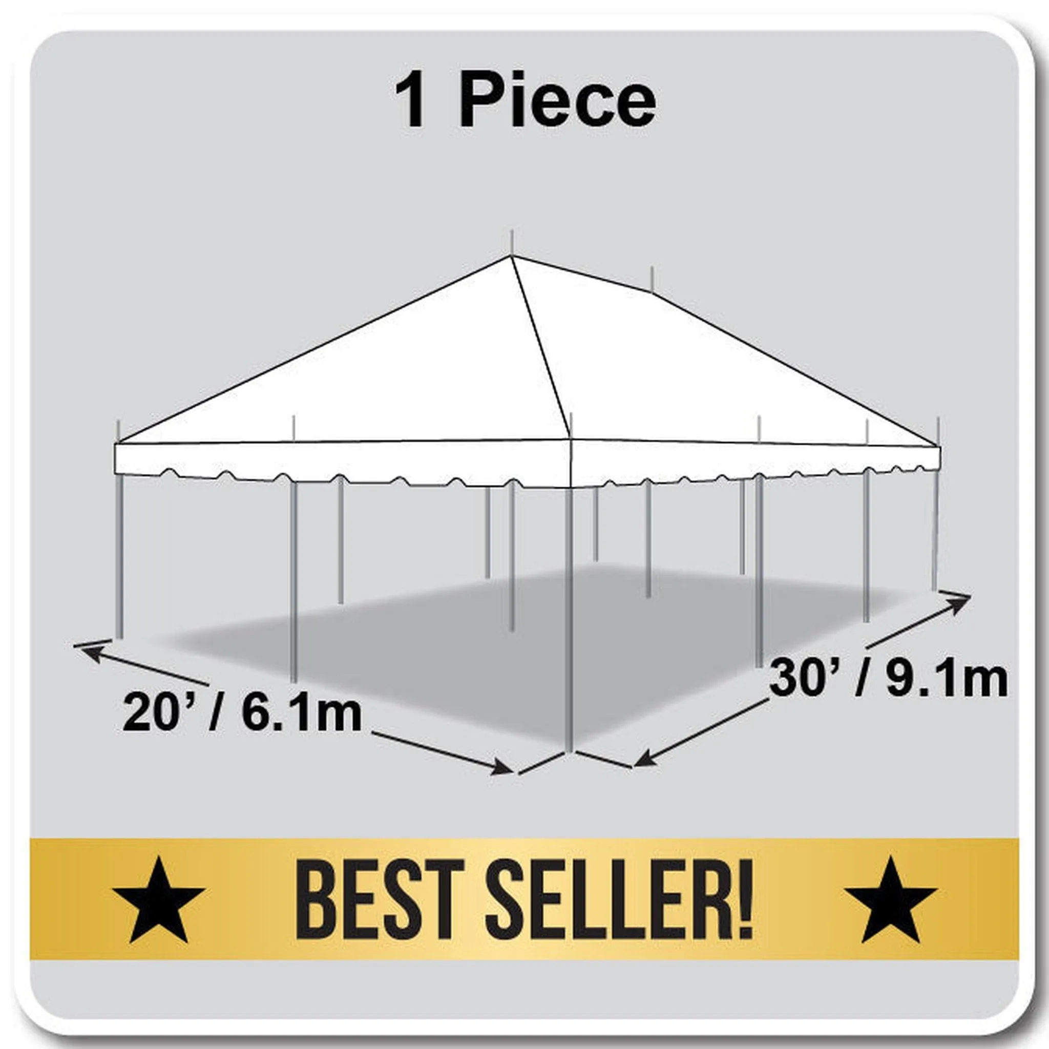 20x30 Classic Series Pole Tent