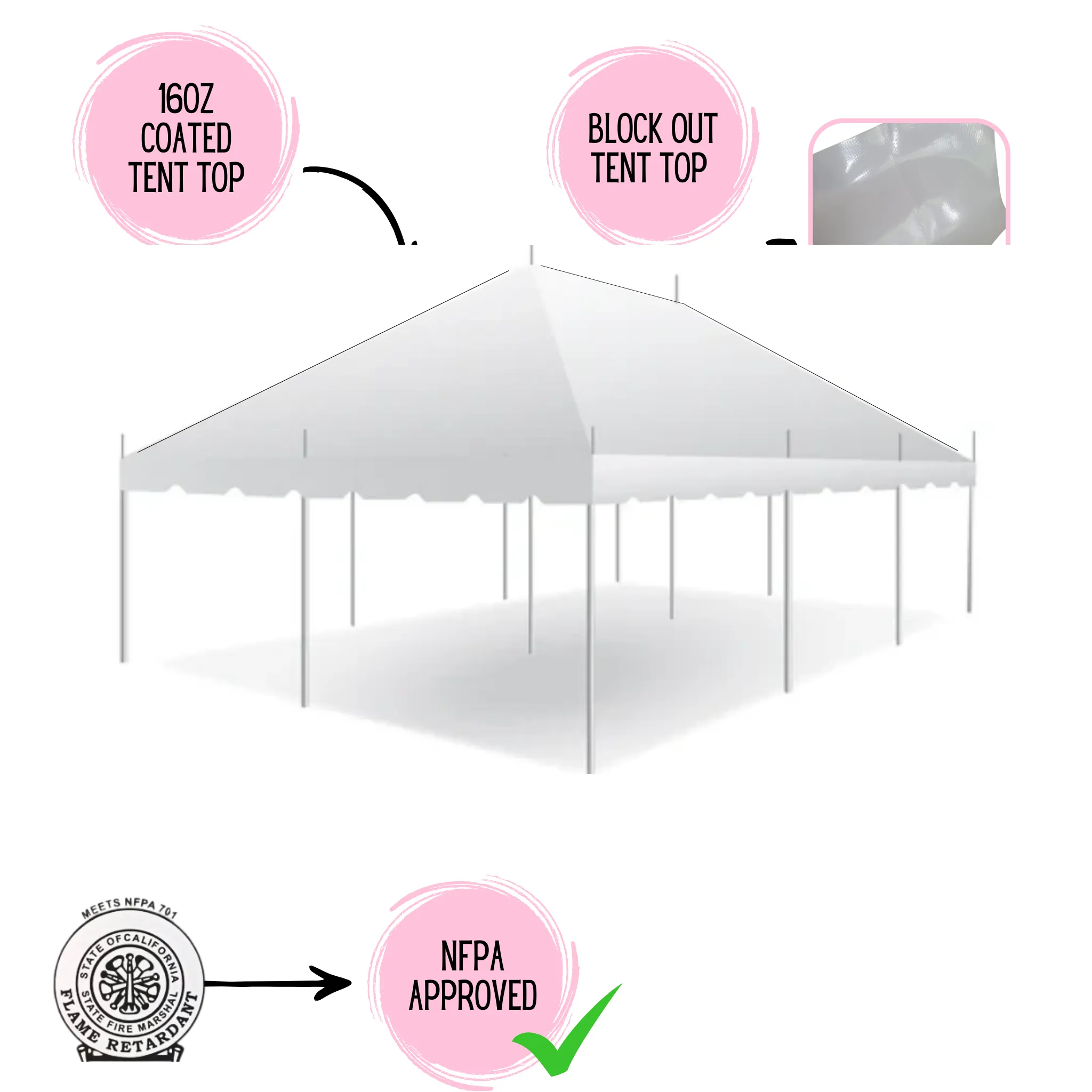 20x30 Classic Series Pole Tent