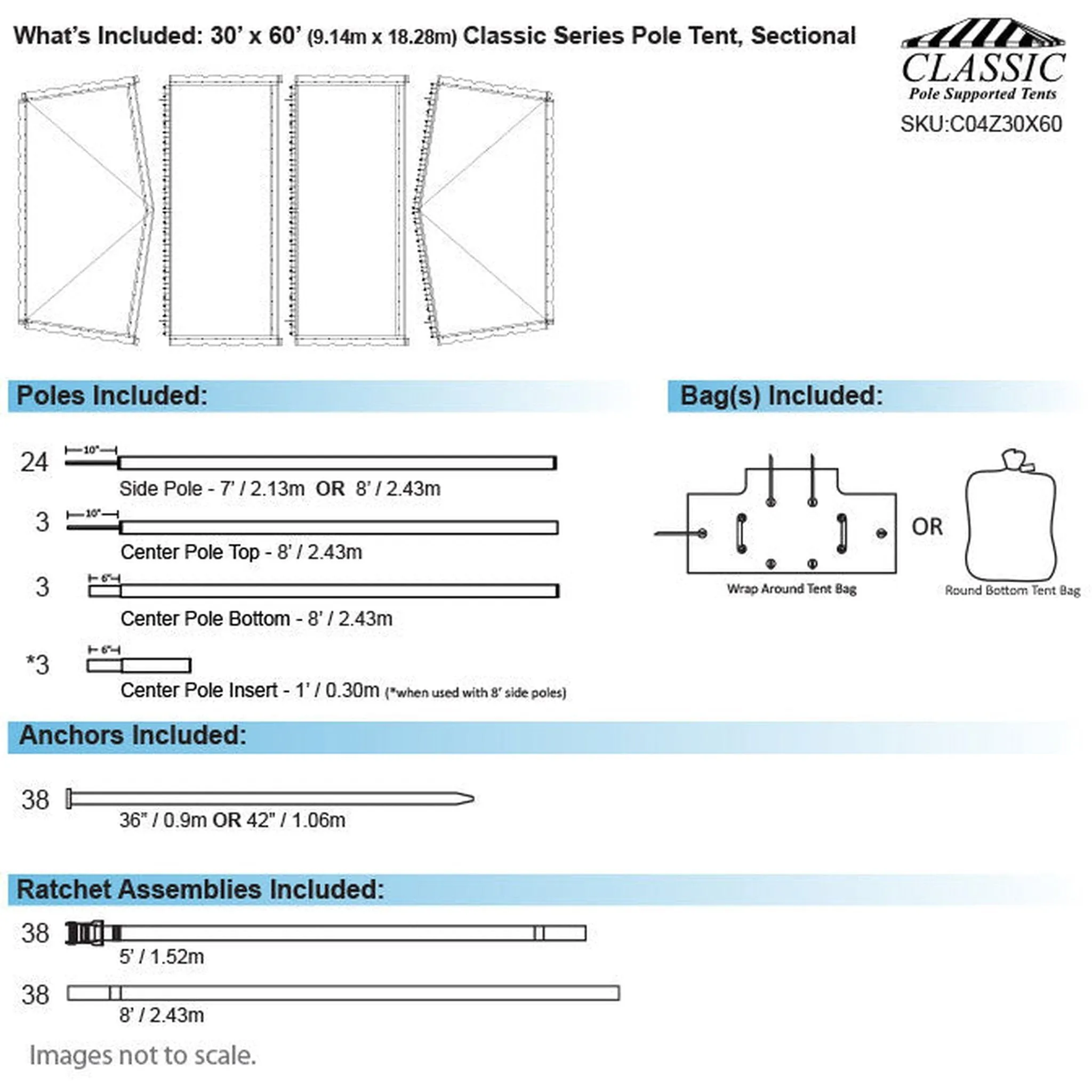 30x60 Classic Series Pole Tent