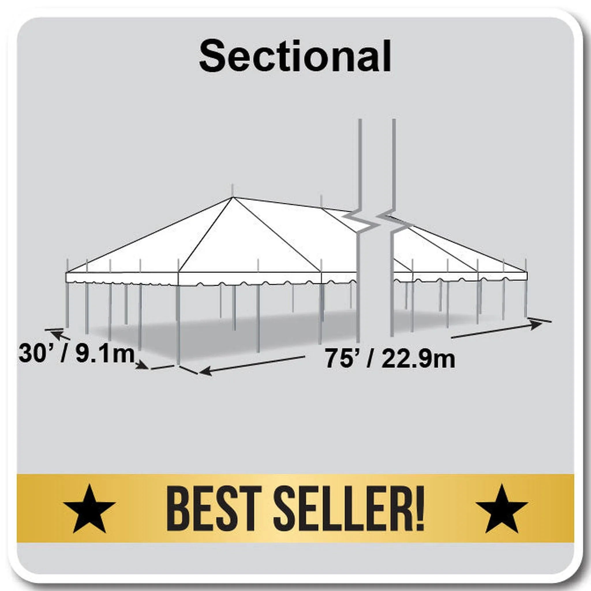 30x75 Classic Series Pole Tent