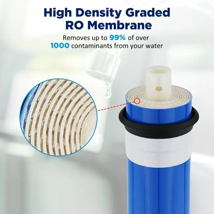 36/50/75/100/150 GPD RO Membrane Carbon Water Filter Combo Pack Fit