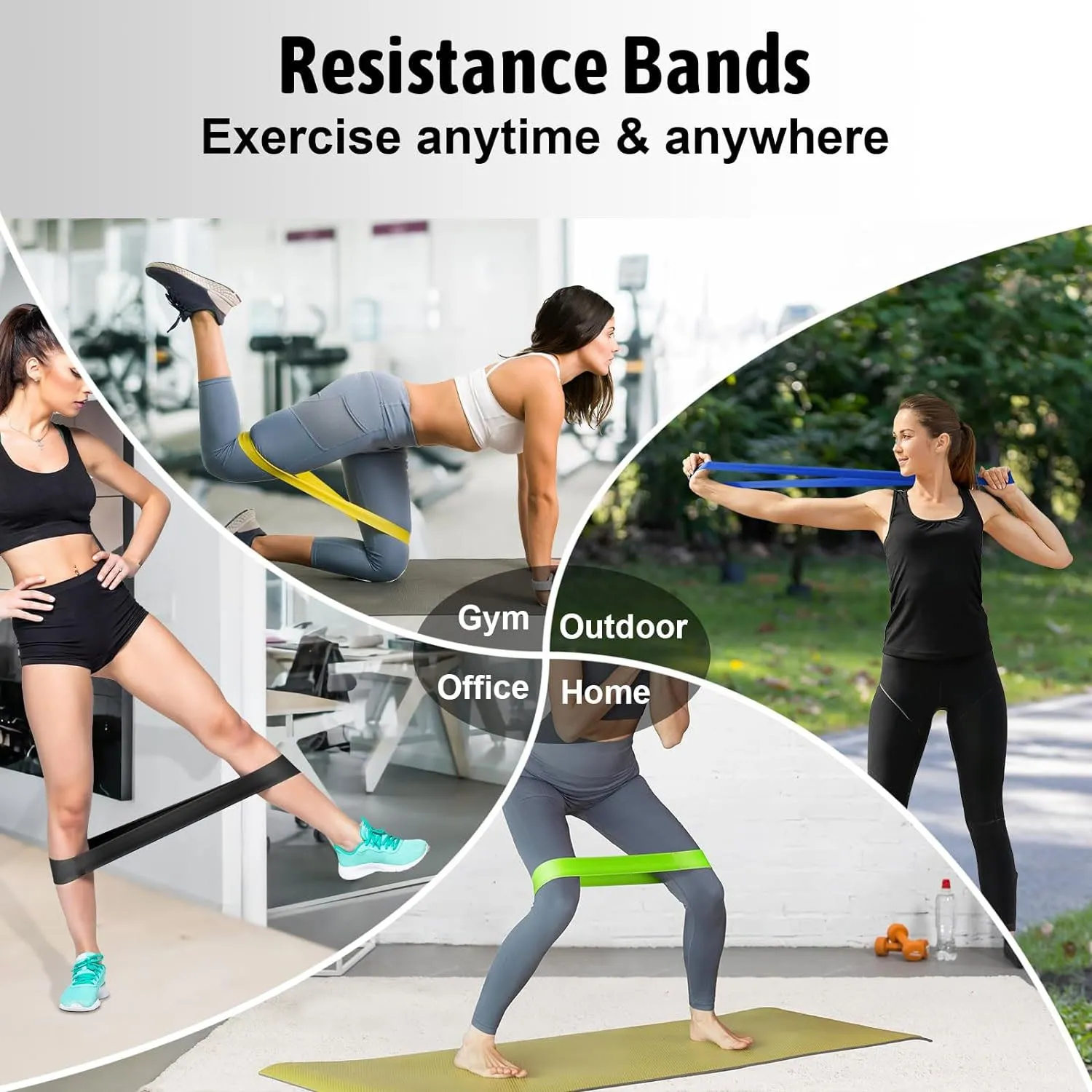 5 Level Resistance Bands Set, High Quality, Elastic, 5 Pcs