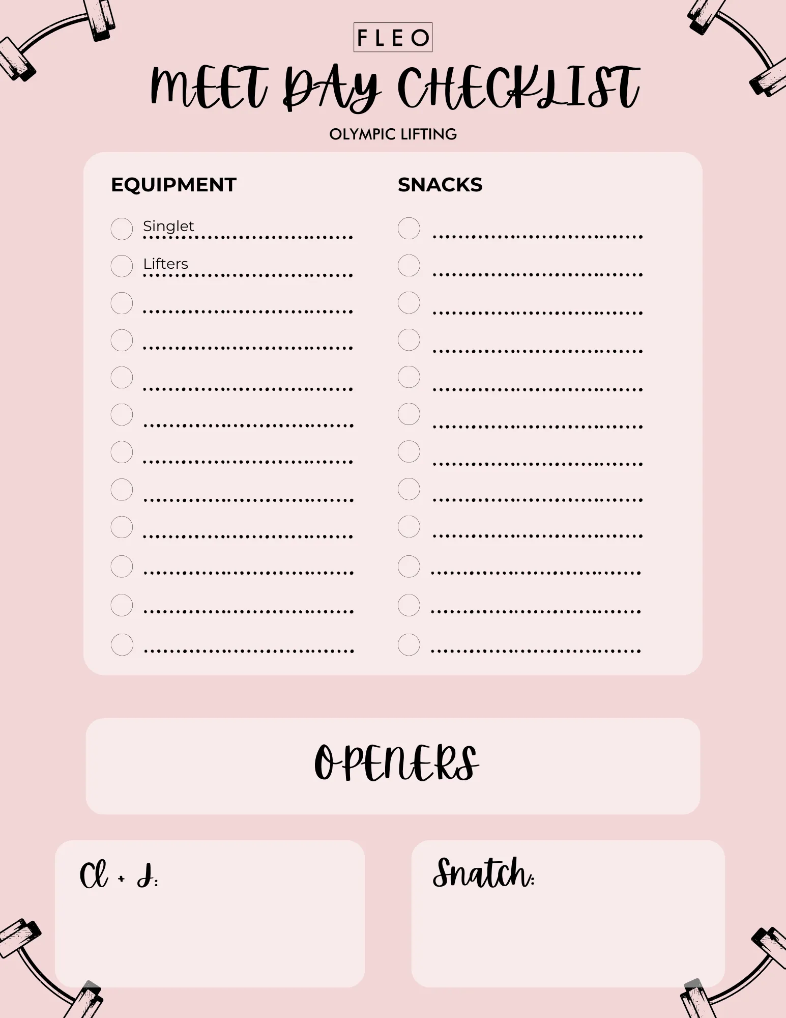 A Checklist to Crush Your Next Meet
