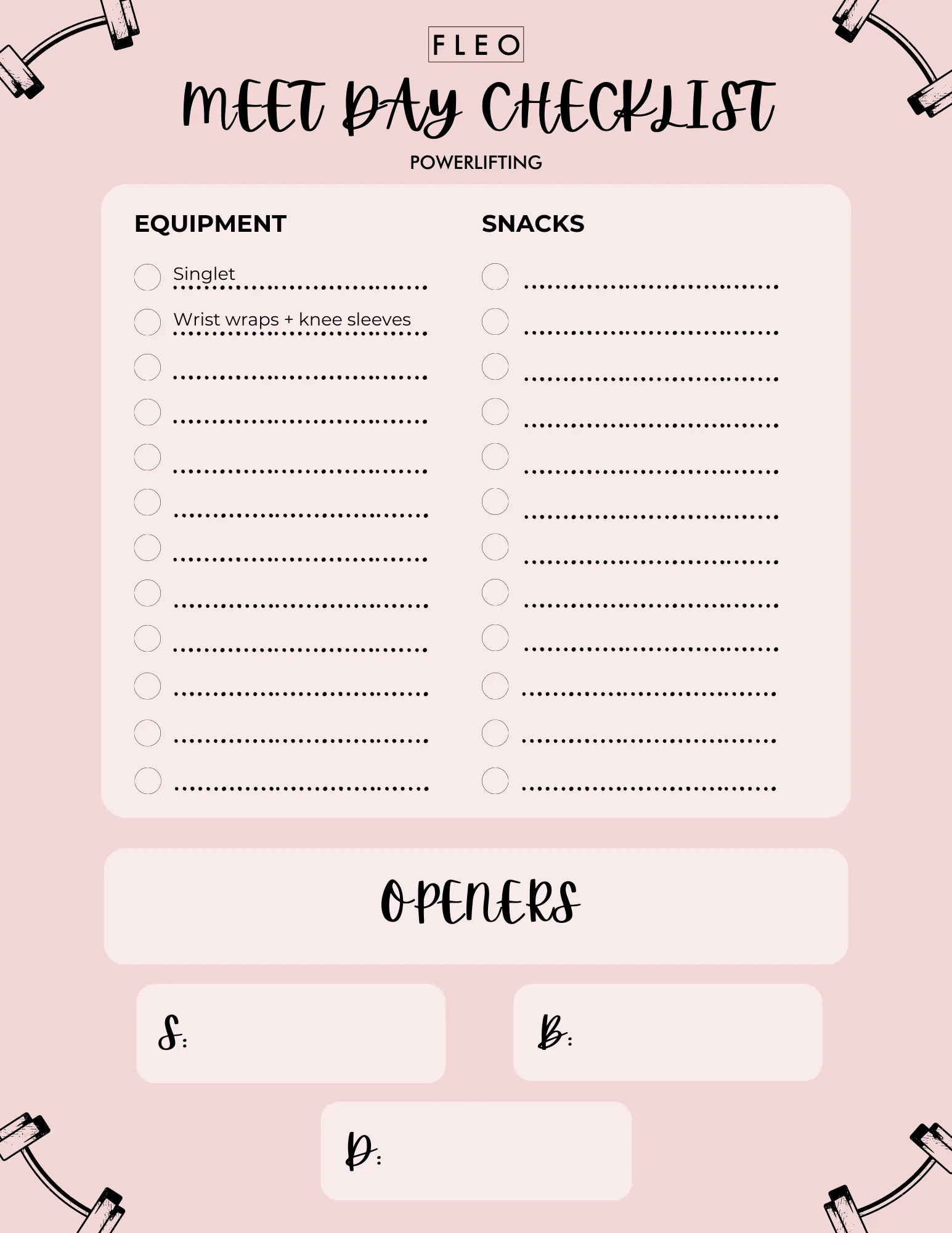A Checklist to Crush Your Next Meet
