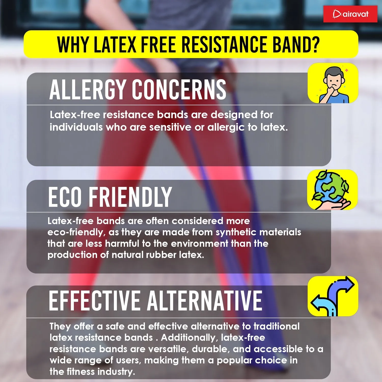 AIRAVAT LATEX FREE RESISTANCE BAND 4518 (LEVEL 3)