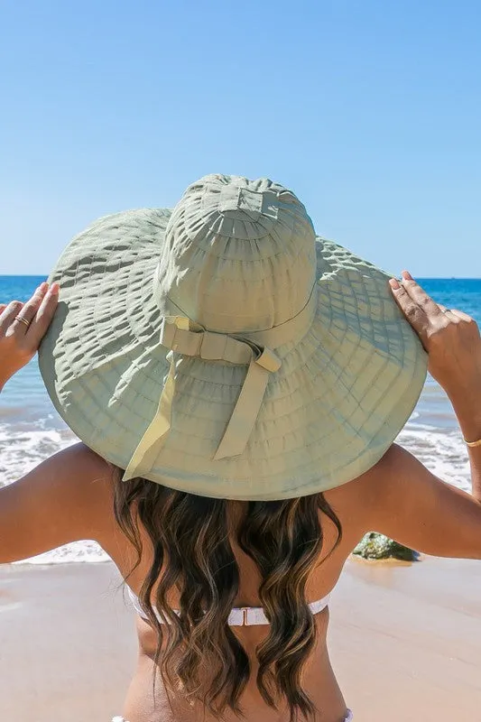 Ali's Corner Classic Wide Brim Bow Embellished Sunhat