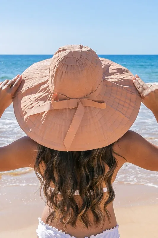 Ali's Corner Classic Wide Brim Bow Embellished Sunhat