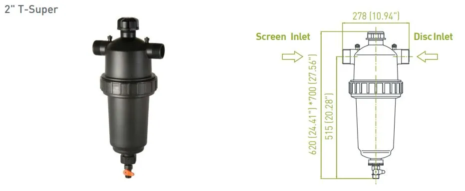 Amiad 50mm Super Acetal Screen Filters with Valve