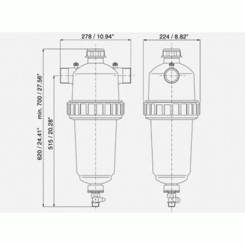 Amiad 50mm Super Acetal Screen Filters with Valve