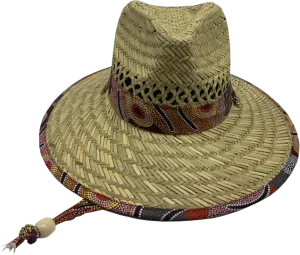 Art Down Under Aboriginal Wide Brim Straw Hats