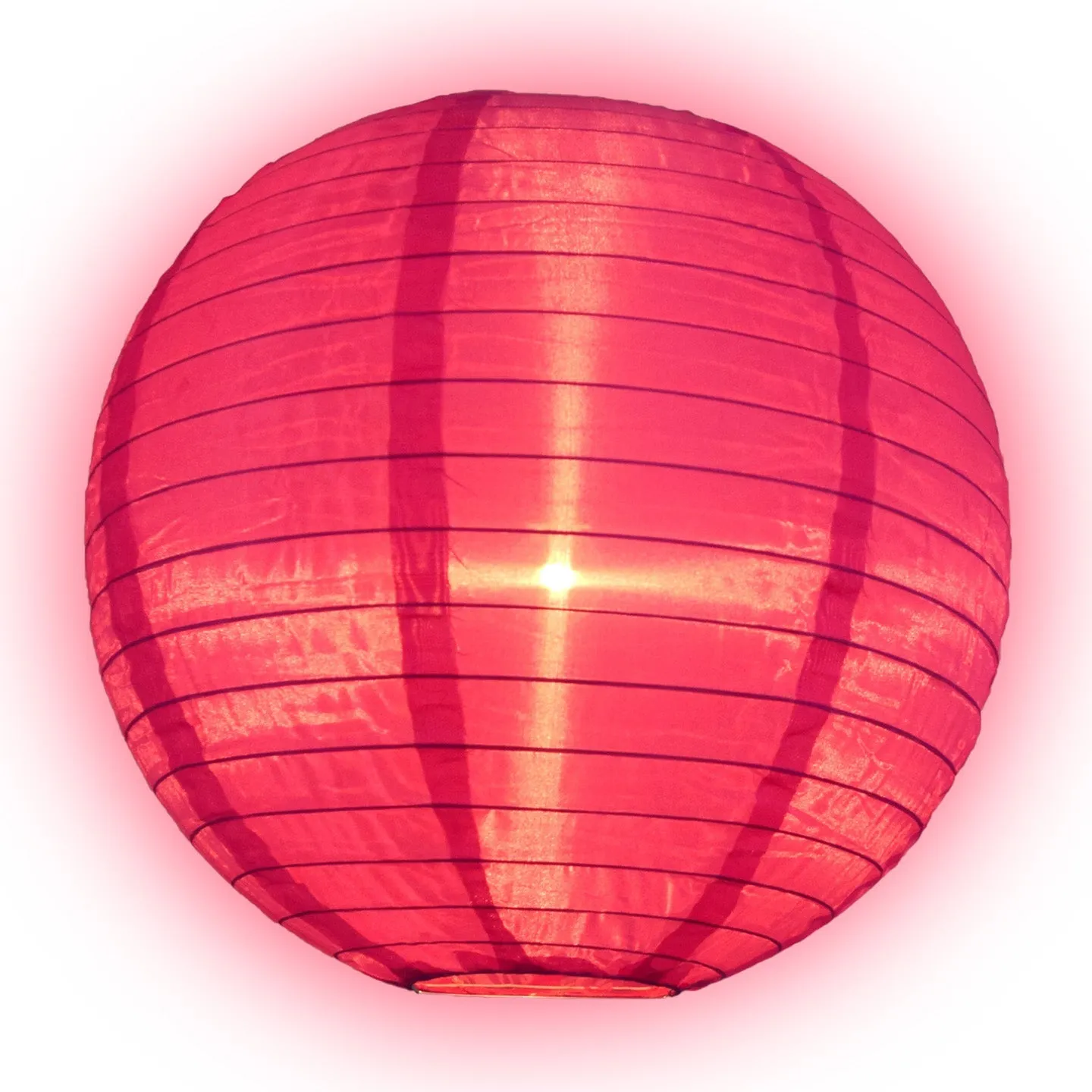BLOWOUT 4" Violet Round Shimmering Nylon Lantern Party String Lights (8FT, Expandable)