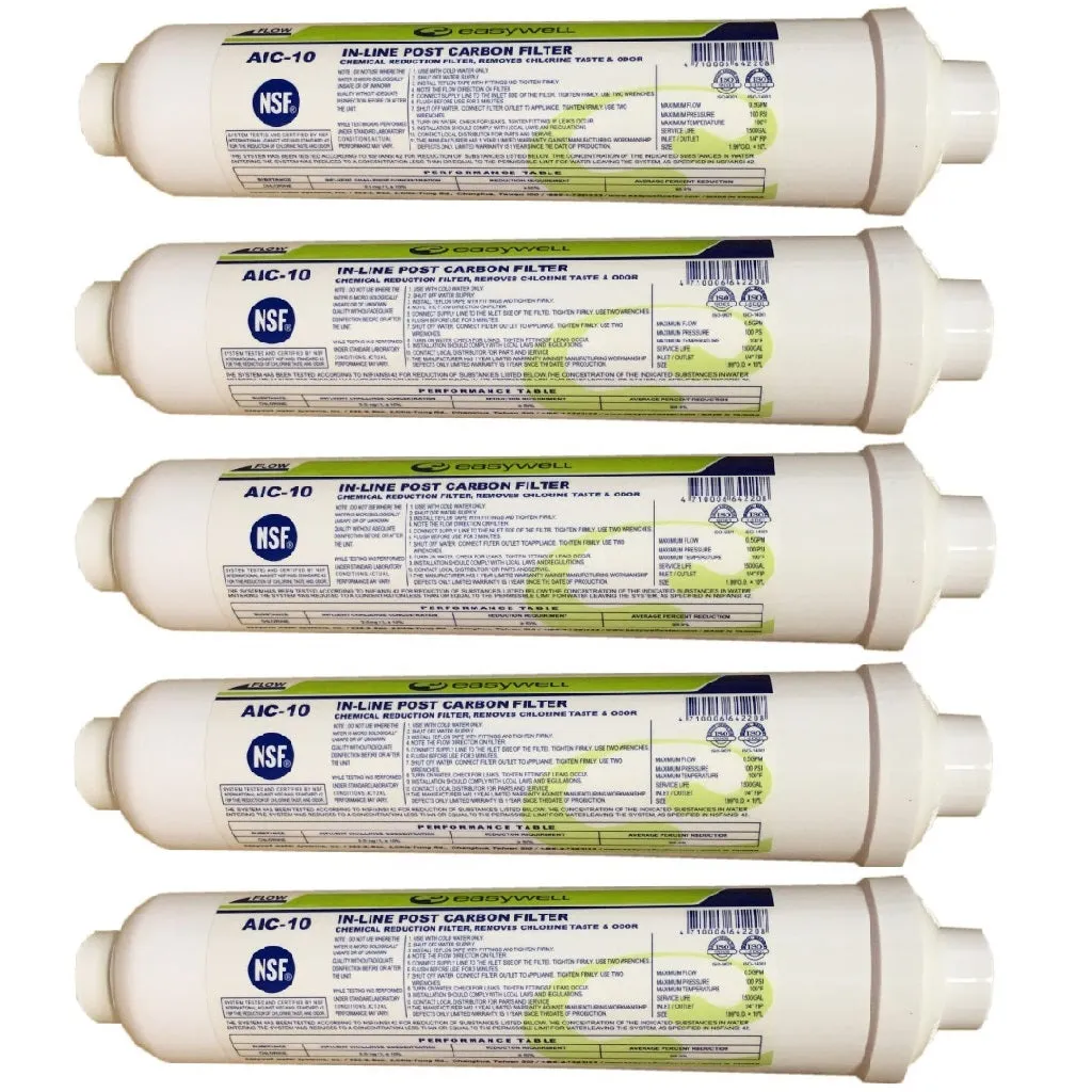 Caravan Water Filters In Line Inline Portable Carbon Filters Excludes Connectors