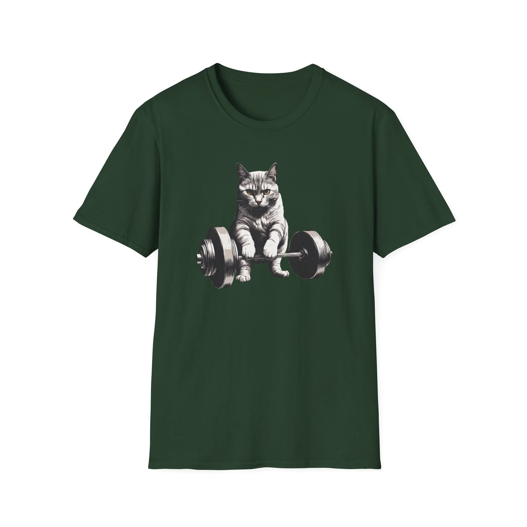 Cat Deadlifting Shirt for Gym Rat gifts for Workout Lover gift for Cat Lover T-shirt Funny Cats Lifting Weights T Shirts Kitty Powerlifting Weightlifting