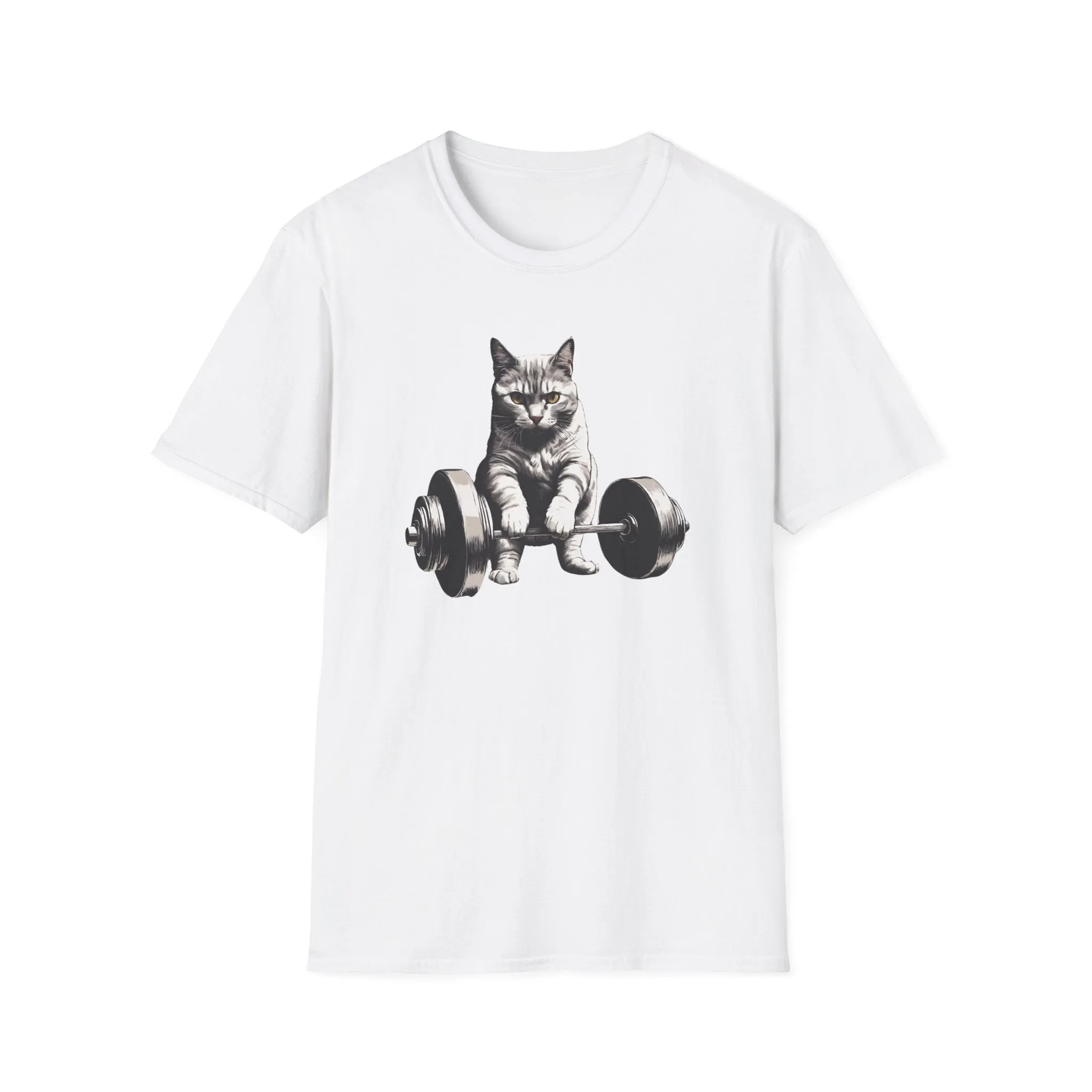 Cat Deadlifting Shirt for Gym Rat gifts for Workout Lover gift for Cat Lover T-shirt Funny Cats Lifting Weights T Shirts Kitty Powerlifting Weightlifting