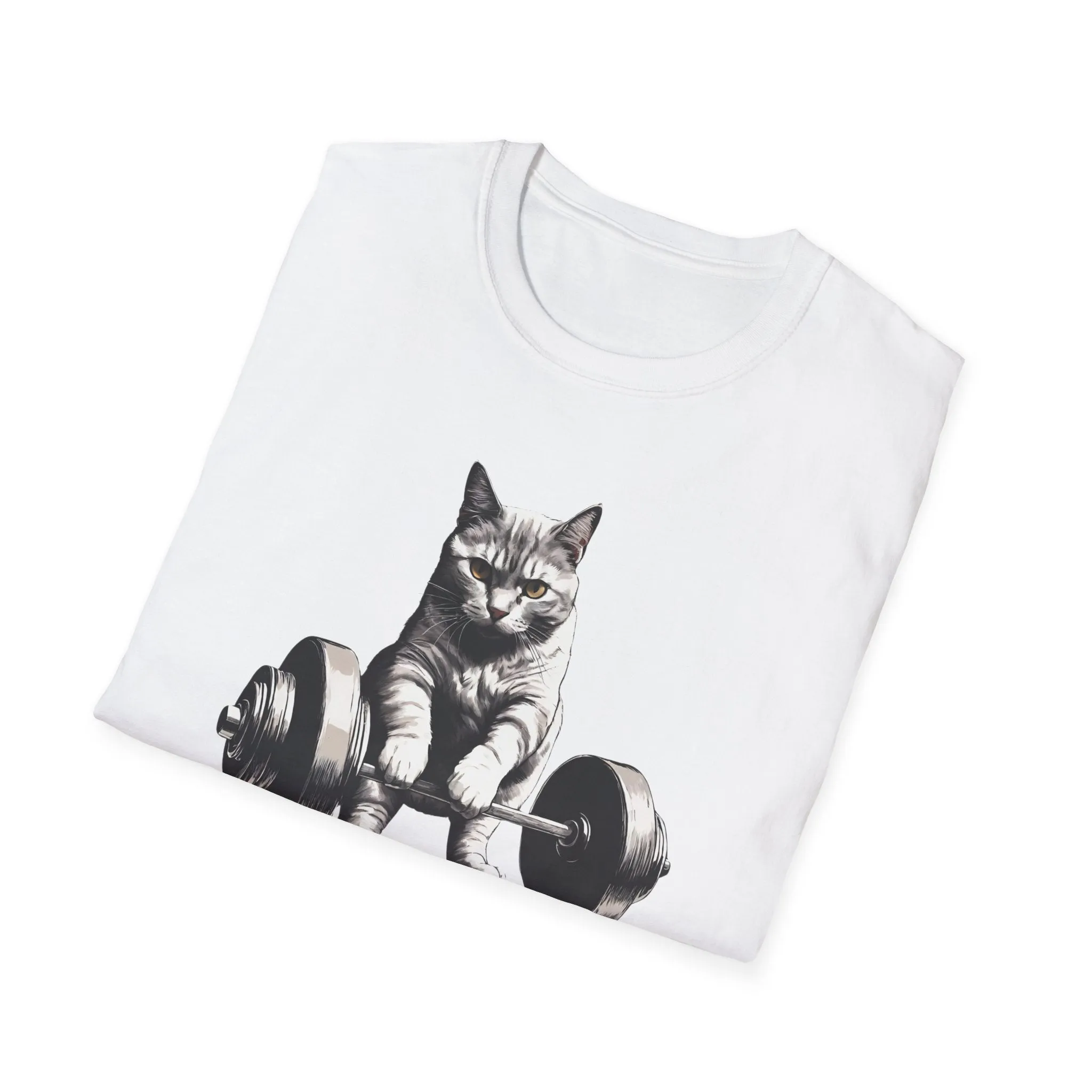 Cat Deadlifting Shirt for Gym Rat gifts for Workout Lover gift for Cat Lover T-shirt Funny Cats Lifting Weights T Shirts Kitty Powerlifting Weightlifting