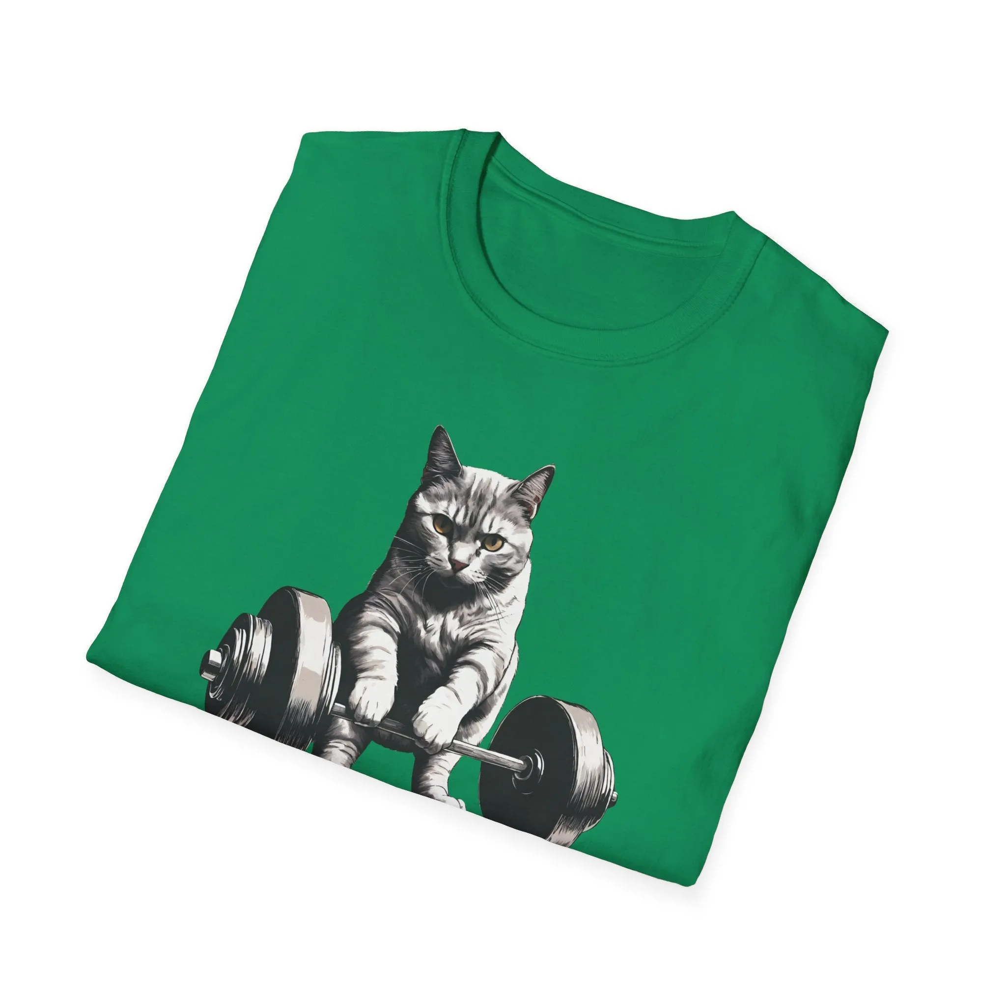Cat Deadlifting Shirt for Gym Rat gifts for Workout Lover gift for Cat Lover T-shirt Funny Cats Lifting Weights T Shirts Kitty Powerlifting Weightlifting