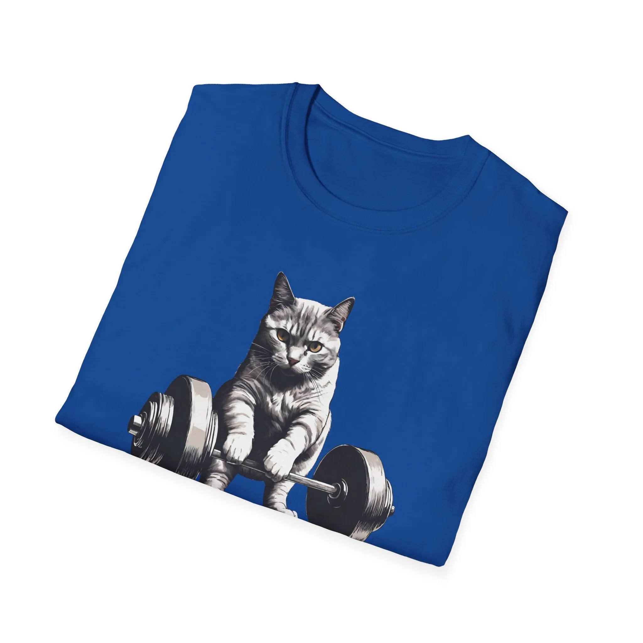 Cat Deadlifting Shirt for Gym Rat gifts for Workout Lover gift for Cat Lover T-shirt Funny Cats Lifting Weights T Shirts Kitty Powerlifting Weightlifting