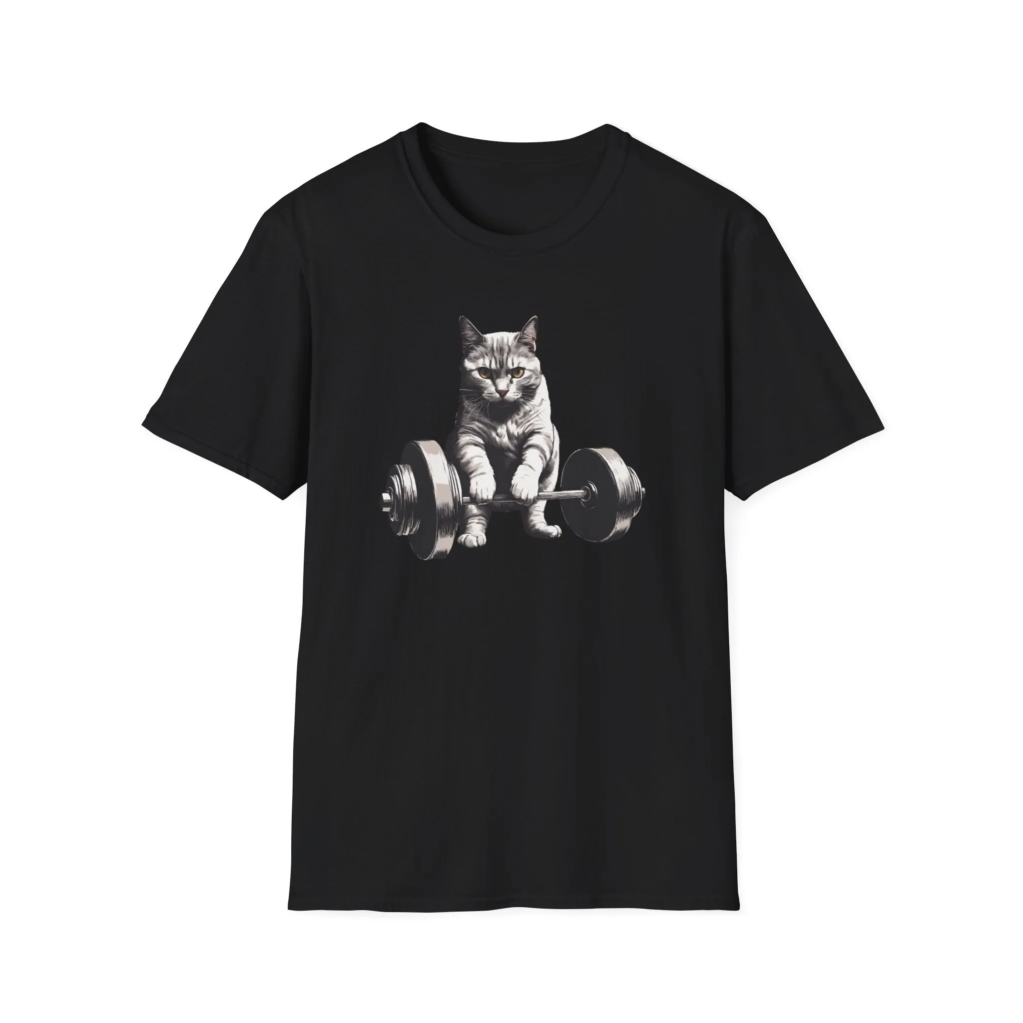 Cat Deadlifting Shirt for Gym Rat gifts for Workout Lover gift for Cat Lover T-shirt Funny Cats Lifting Weights T Shirts Kitty Powerlifting Weightlifting