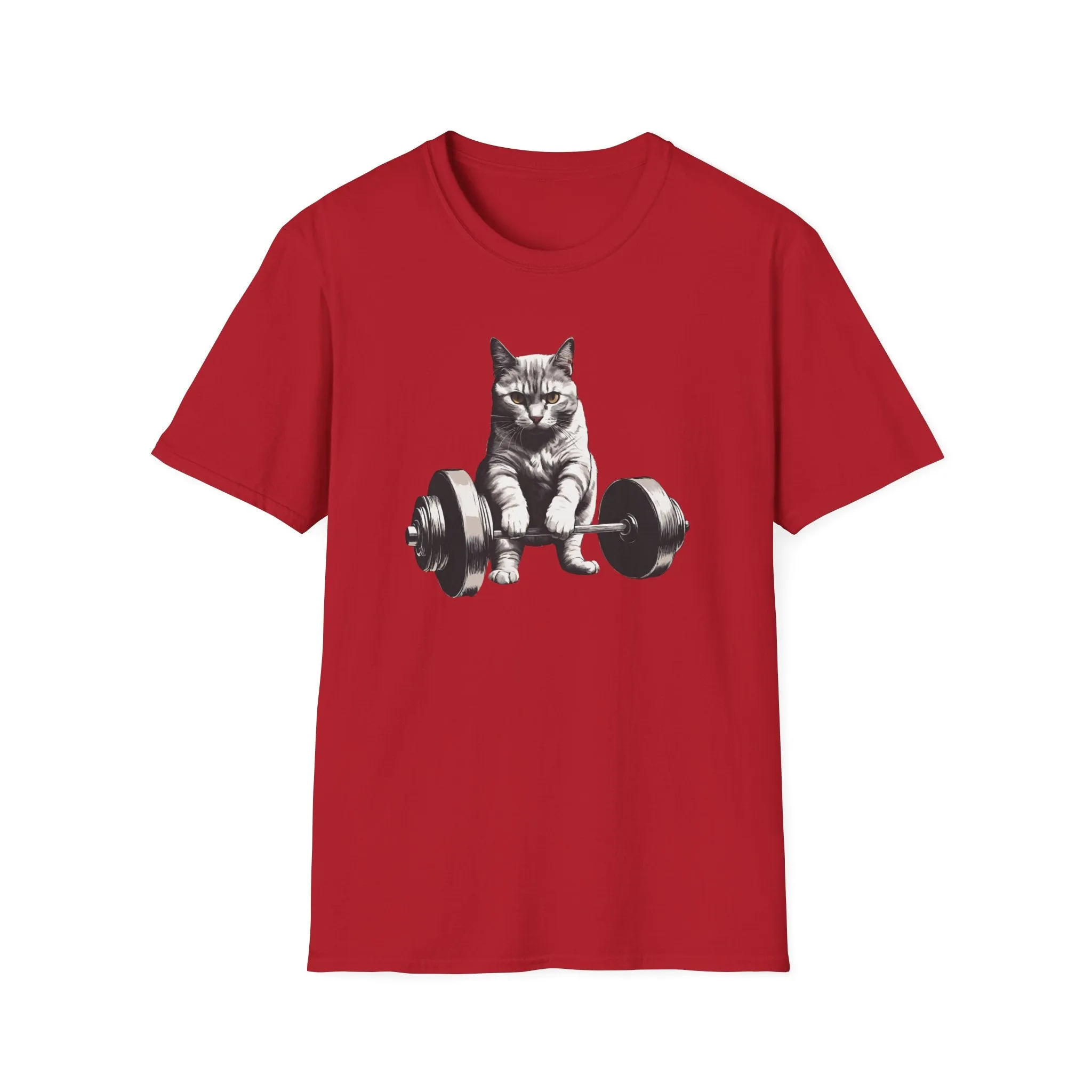 Cat Deadlifting Shirt for Gym Rat gifts for Workout Lover gift for Cat Lover T-shirt Funny Cats Lifting Weights T Shirts Kitty Powerlifting Weightlifting