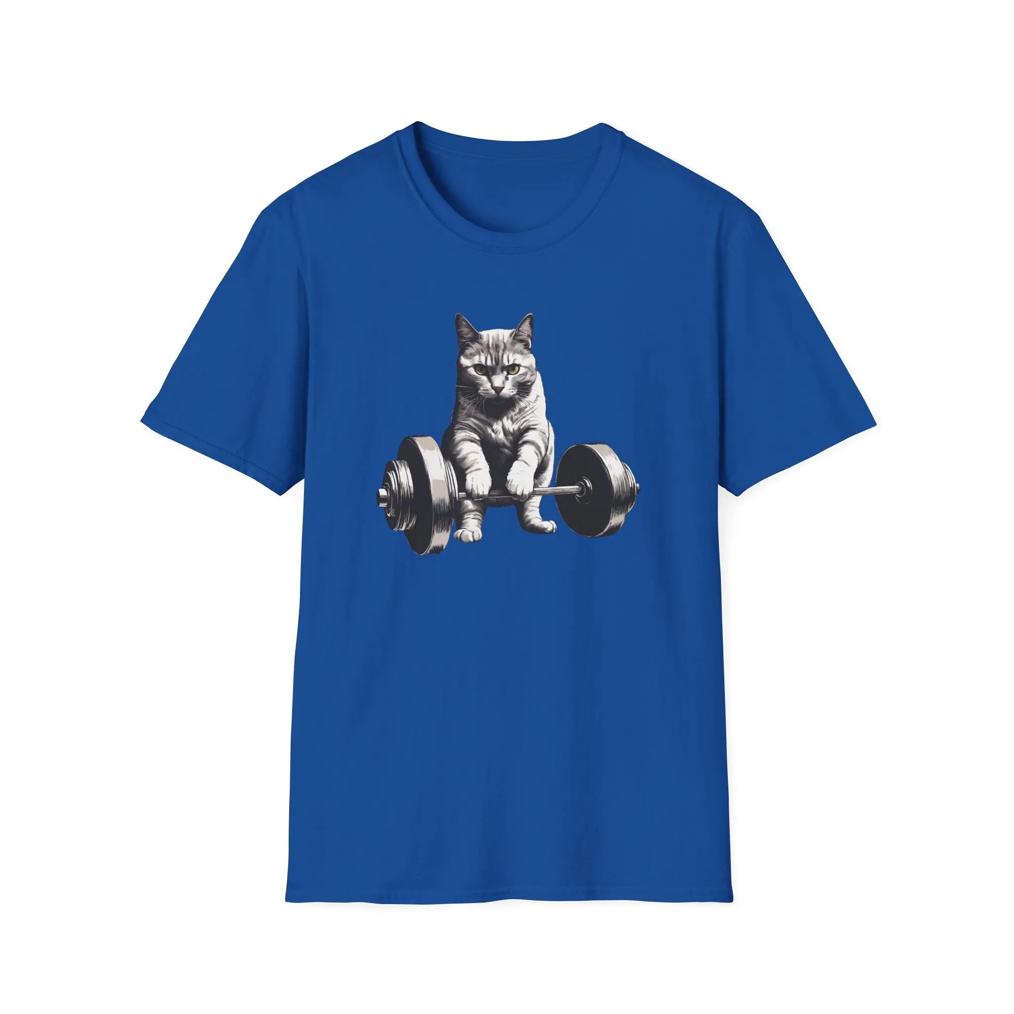 Cat Deadlifting Shirt for Gym Rat gifts for Workout Lover gift for Cat Lover T-shirt Funny Cats Lifting Weights T Shirts Kitty Powerlifting Weightlifting