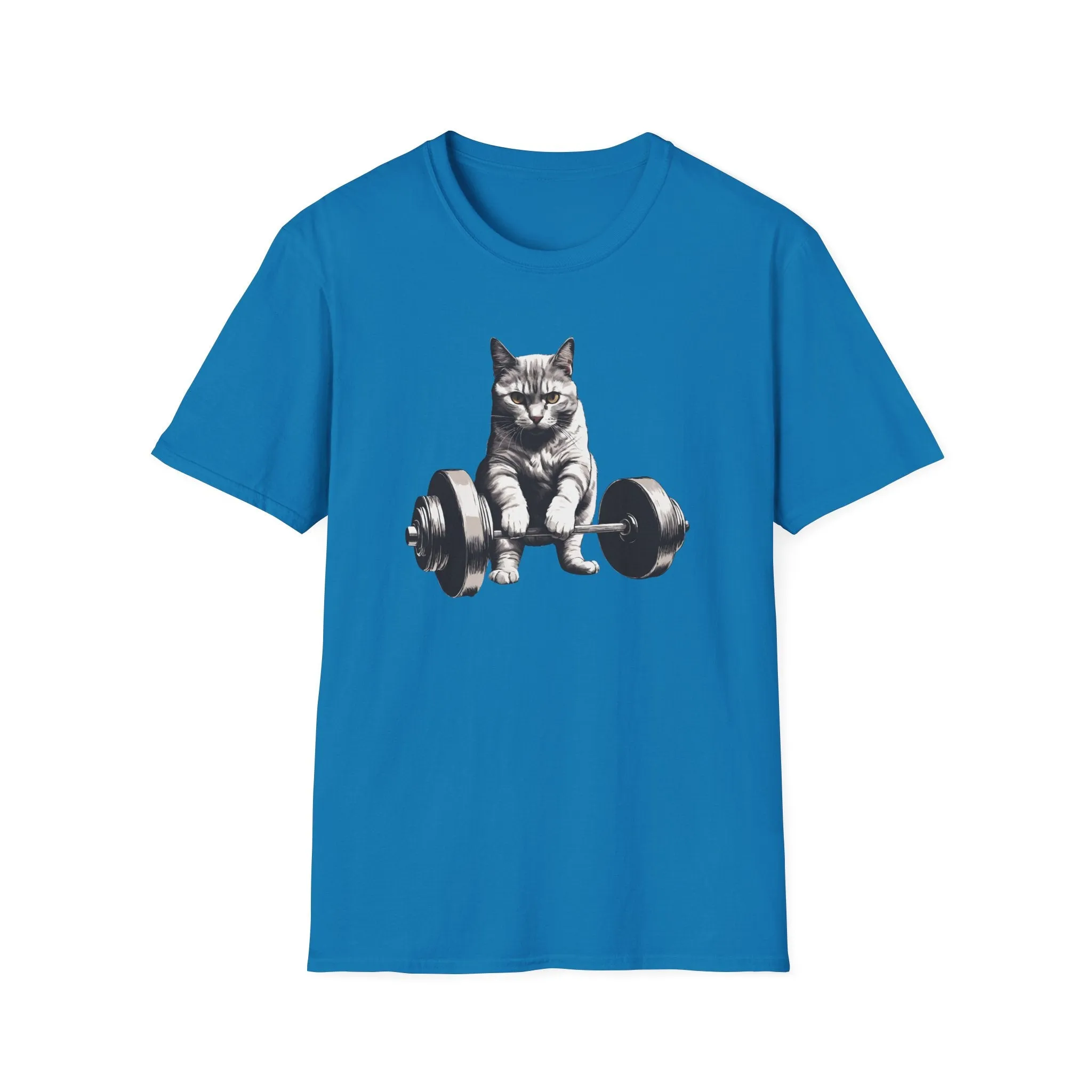 Cat Deadlifting Shirt for Gym Rat gifts for Workout Lover gift for Cat Lover T-shirt Funny Cats Lifting Weights T Shirts Kitty Powerlifting Weightlifting
