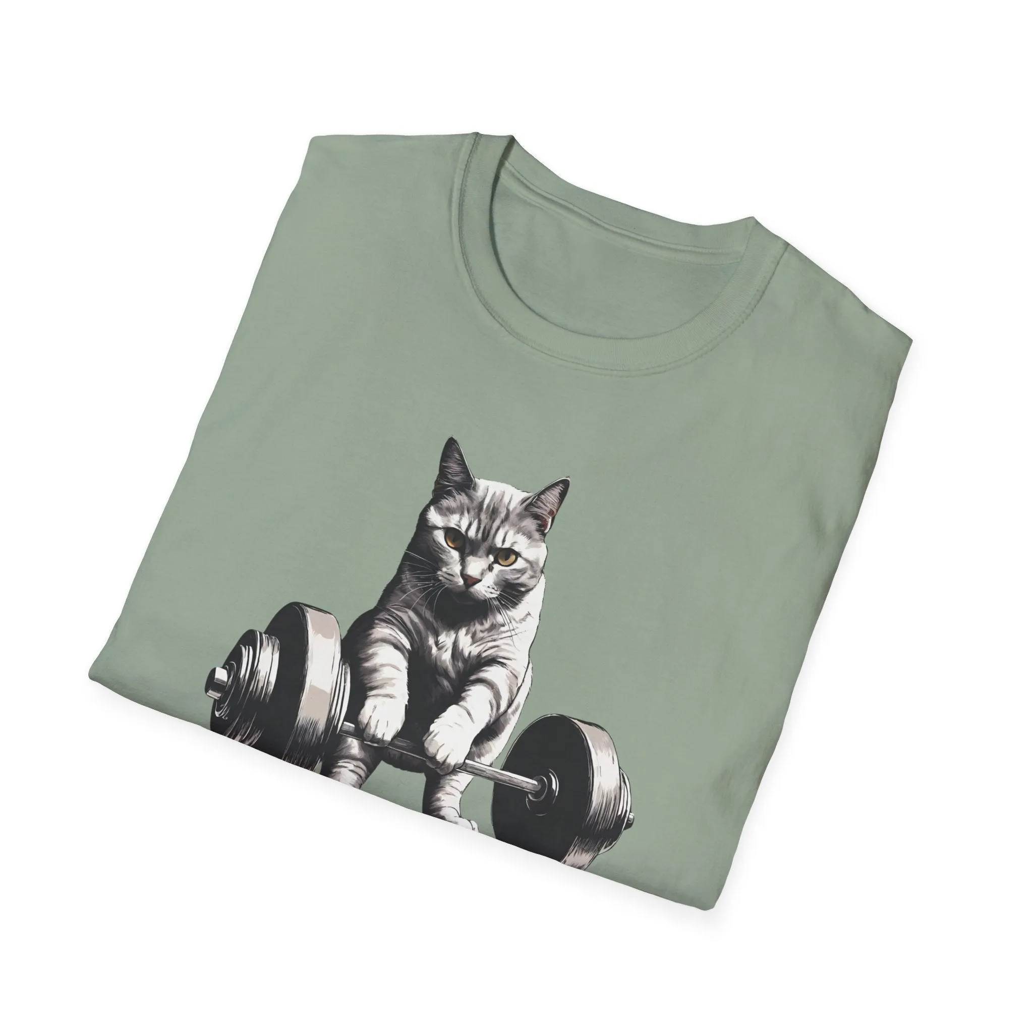 Cat Deadlifting Shirt for Gym Rat gifts for Workout Lover gift for Cat Lover T-shirt Funny Cats Lifting Weights T Shirts Kitty Powerlifting Weightlifting