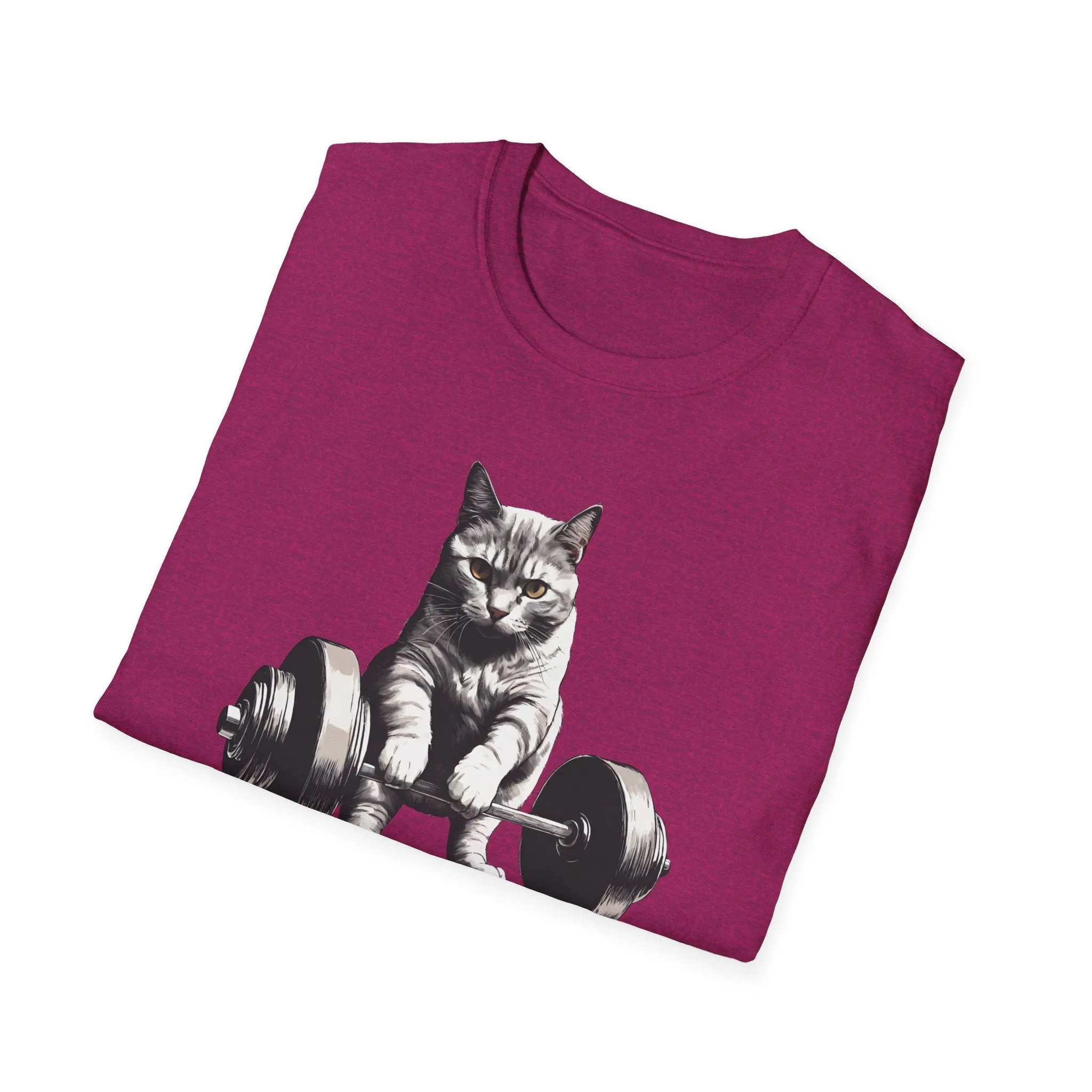 Cat Deadlifting Shirt for Gym Rat gifts for Workout Lover gift for Cat Lover T-shirt Funny Cats Lifting Weights T Shirts Kitty Powerlifting Weightlifting