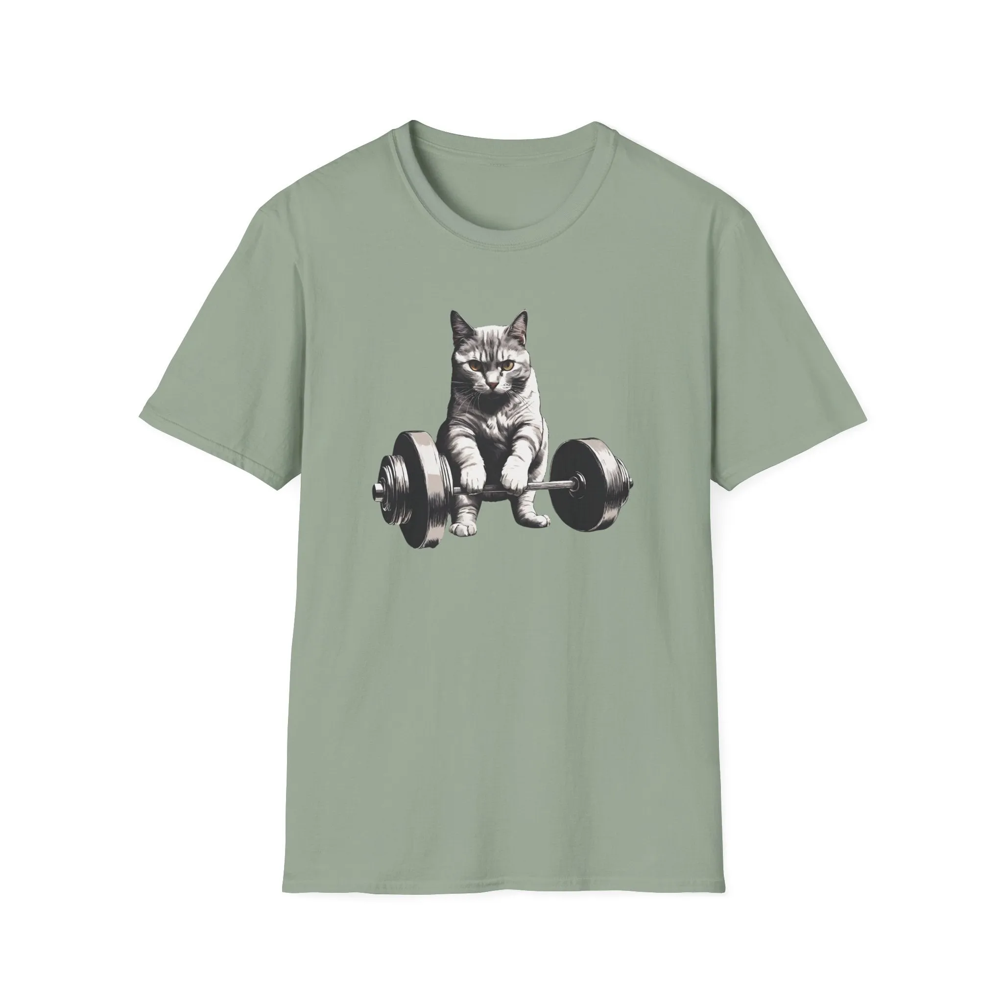 Cat Deadlifting Shirt for Gym Rat gifts for Workout Lover gift for Cat Lover T-shirt Funny Cats Lifting Weights T Shirts Kitty Powerlifting Weightlifting