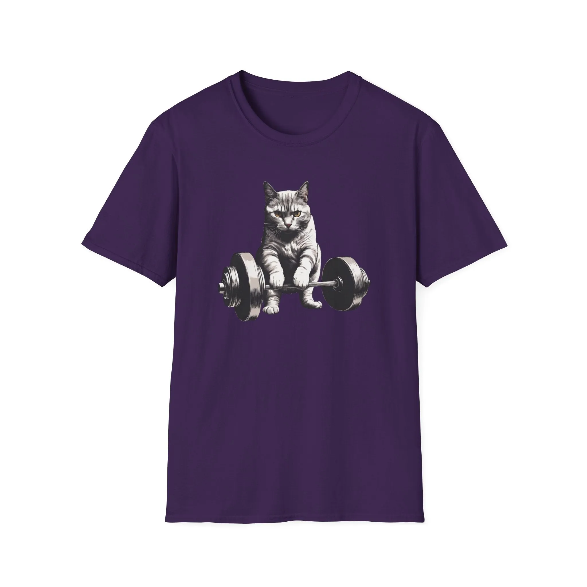 Cat Deadlifting Shirt for Gym Rat gifts for Workout Lover gift for Cat Lover T-shirt Funny Cats Lifting Weights T Shirts Kitty Powerlifting Weightlifting