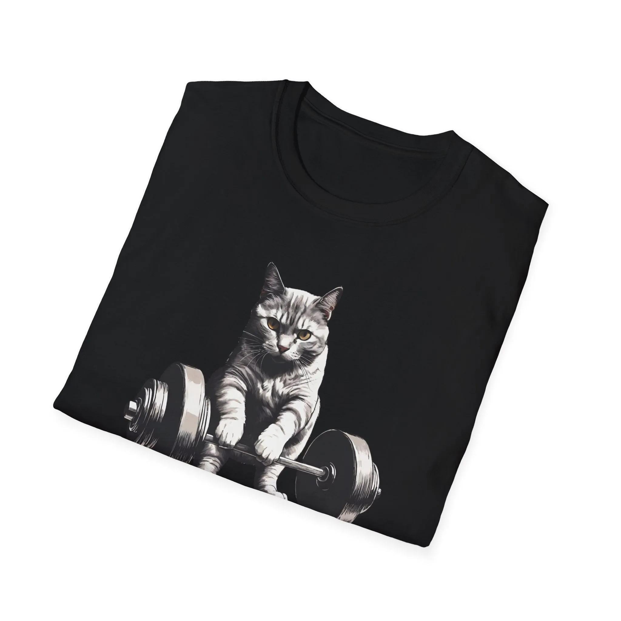 Cat Deadlifting Shirt for Gym Rat gifts for Workout Lover gift for Cat Lover T-shirt Funny Cats Lifting Weights T Shirts Kitty Powerlifting Weightlifting