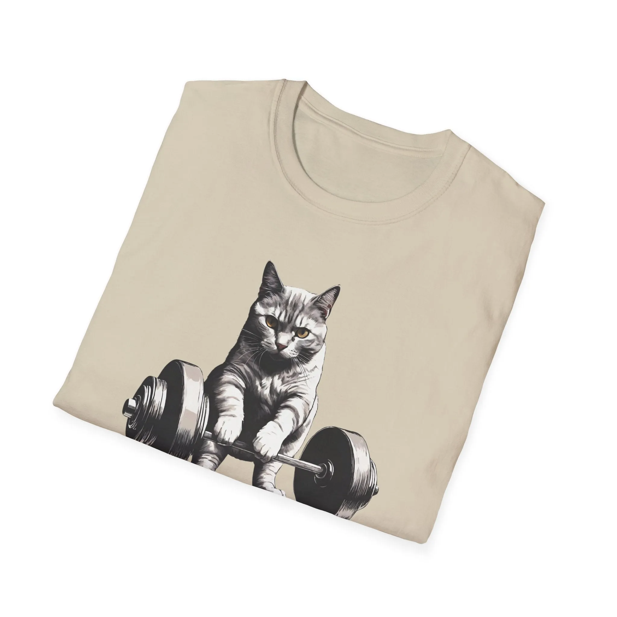 Cat Deadlifting Shirt for Gym Rat gifts for Workout Lover gift for Cat Lover T-shirt Funny Cats Lifting Weights T Shirts Kitty Powerlifting Weightlifting