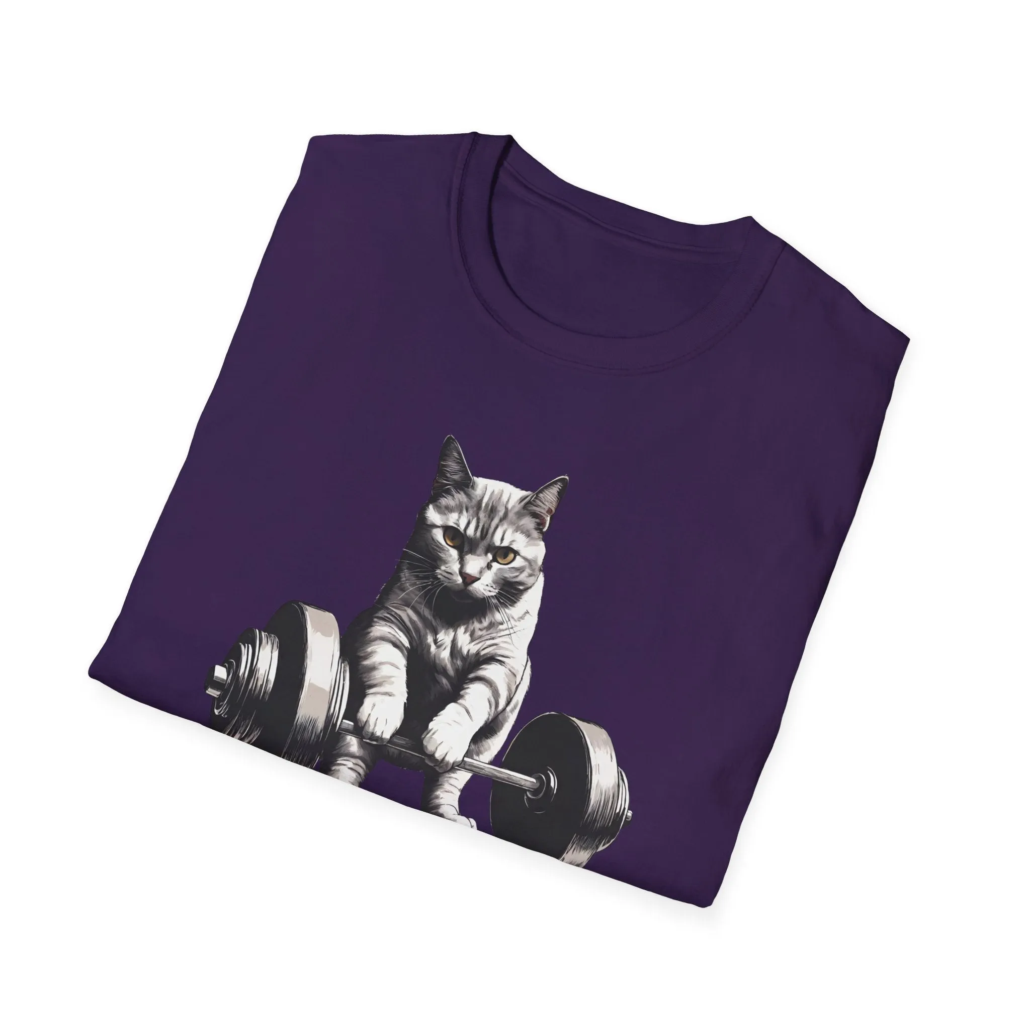Cat Deadlifting Shirt for Gym Rat gifts for Workout Lover gift for Cat Lover T-shirt Funny Cats Lifting Weights T Shirts Kitty Powerlifting Weightlifting