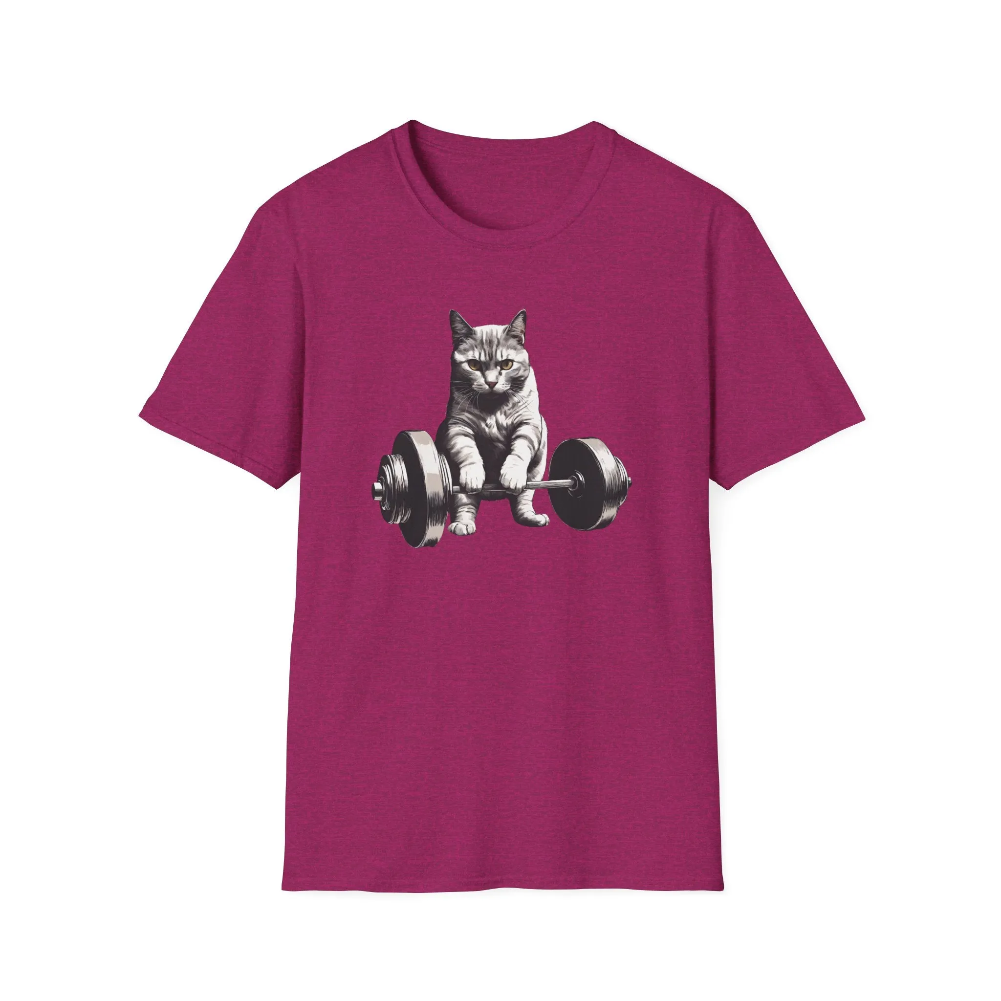 Cat Deadlifting Shirt for Gym Rat gifts for Workout Lover gift for Cat Lover T-shirt Funny Cats Lifting Weights T Shirts Kitty Powerlifting Weightlifting
