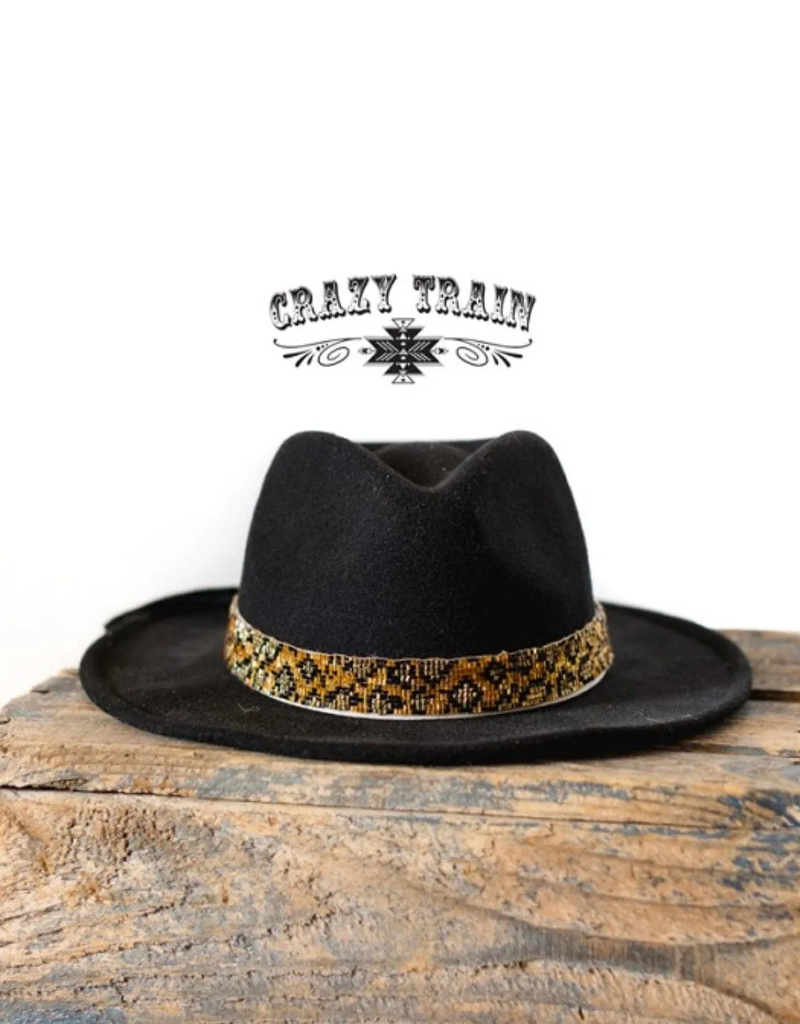 Crazy Train Westbound Hat Band- Beaded Leopard