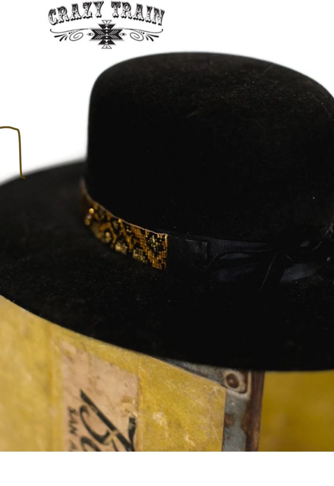 Crazy Train Westbound Hat Band- Beaded Leopard