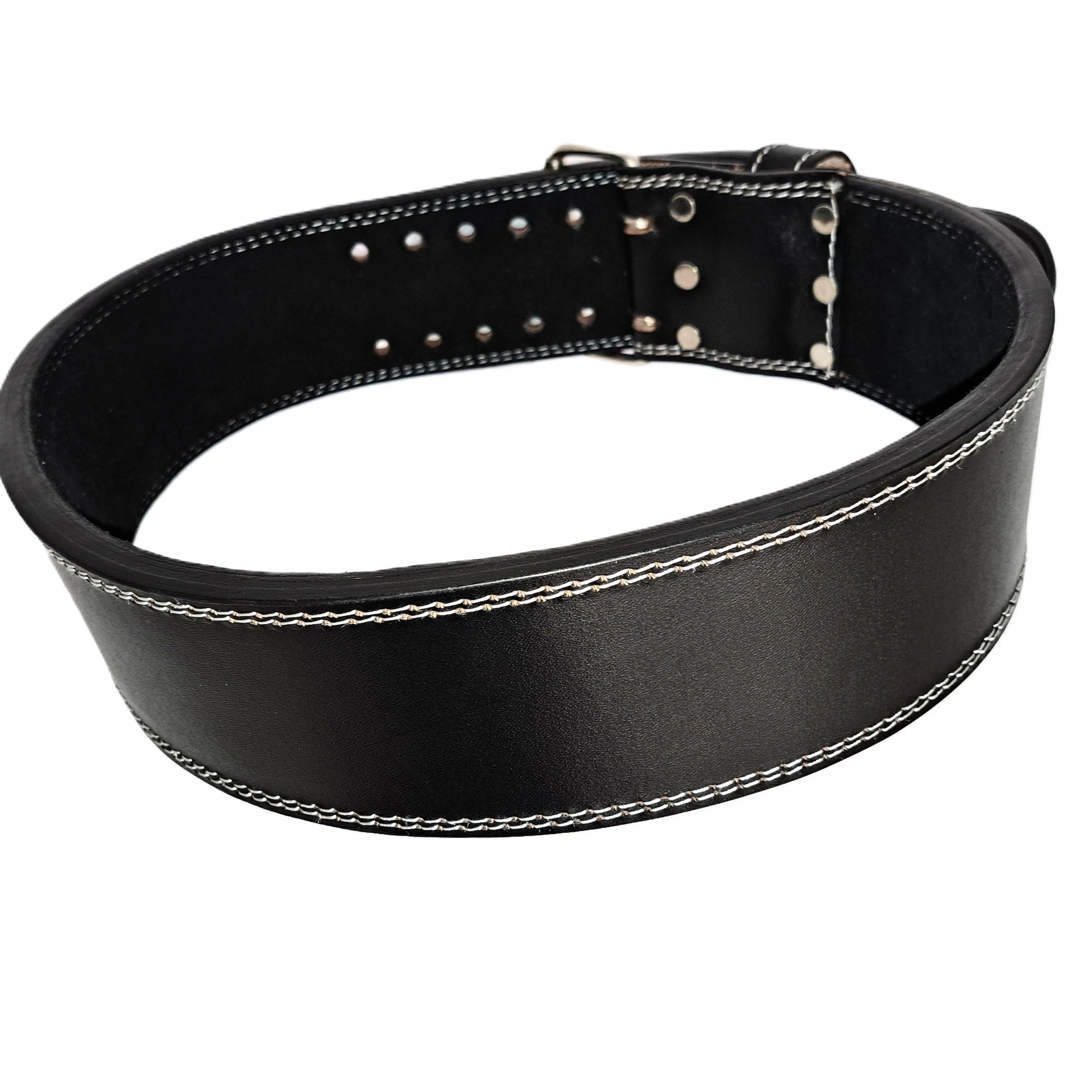 Double Prong 13MM Genuine Leather Powerlifting Belt – Durable Support for Strength Training