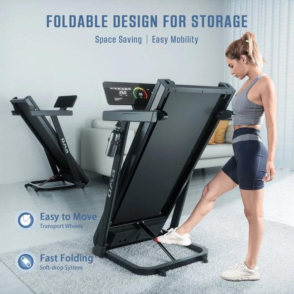 Electric Exercise Treadmills for Home 7200EB with Max 2.5 HP 300 LBS Capacity Foldable Treadmill for Running and Walking Jogging Exercise with 36 Preset Programs and 3-Level Incline