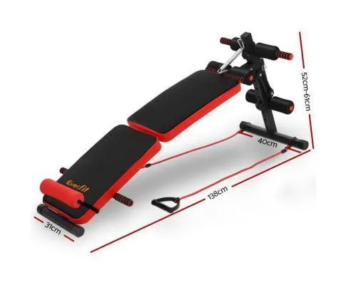 Everfit Weight Bench Sit Up Bench Press Foldable Home Gym Equipment