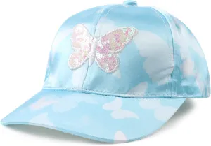 Girls Baseball Cap Kids Cute Sun Hat Adjustable Trucker Hats Toddler Rainbow Floral Ponytail Caps Spring Summer