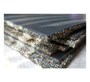 Gym Flooring - Easy-Clean Rubber Floor Tiles 0.5m x 1m x 40mm