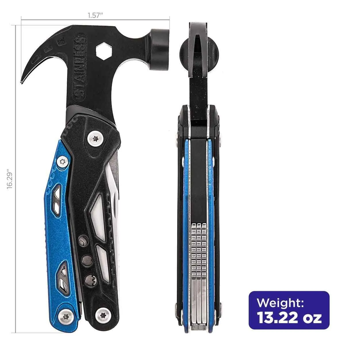 Portable 7-in-1 Hammer Multitool for Home and Outdoor