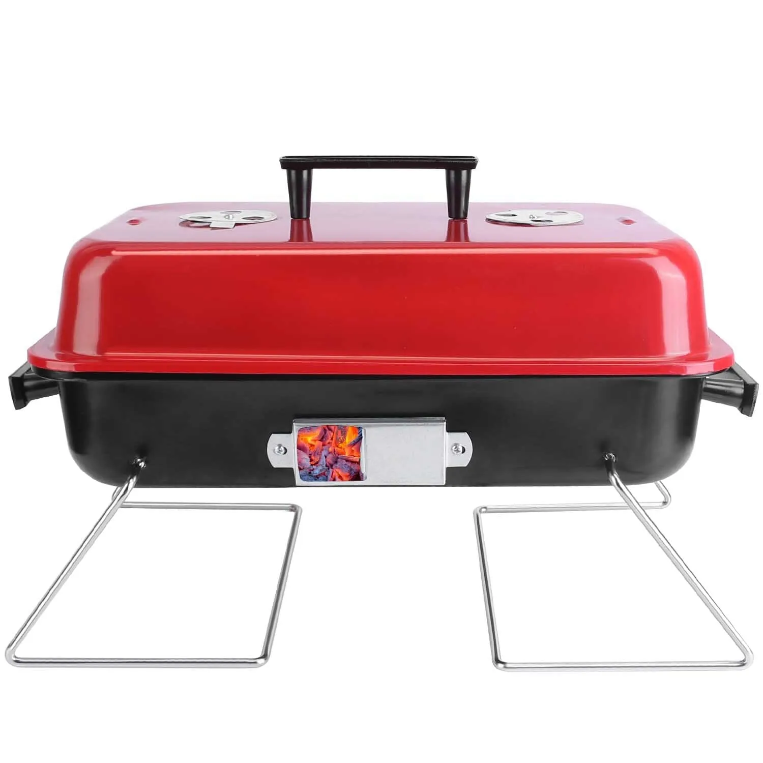 Portable Charcoal Tabletop Grill with Lid