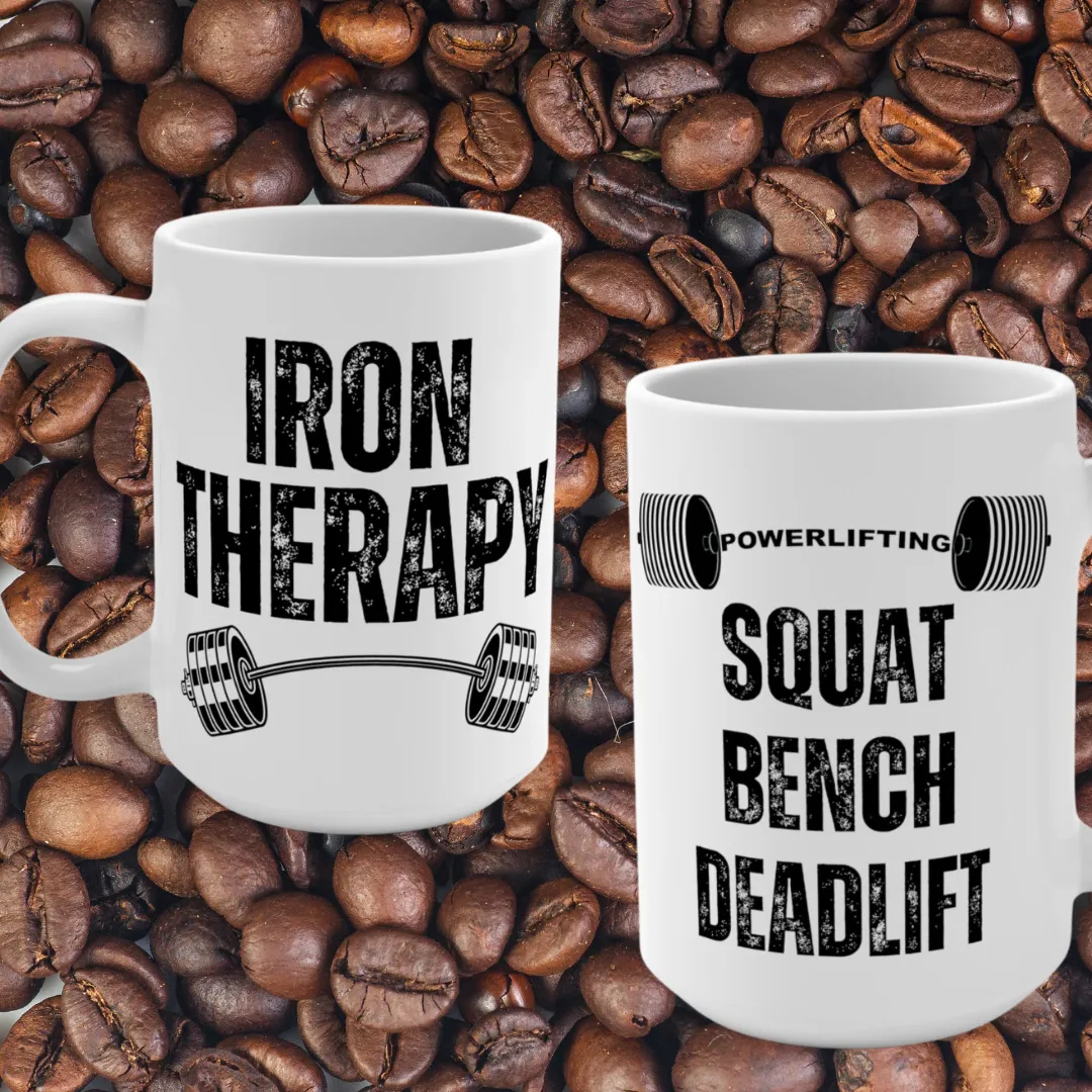 Powerlifting Coffee Mug for Gym Lover gift for Powerlifter gift for Gym Rat gift for Workout Lover Mug Gym Cup 15oz
